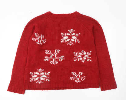 Womens UK Size 12 Joe Browns Red Pullover Jumper