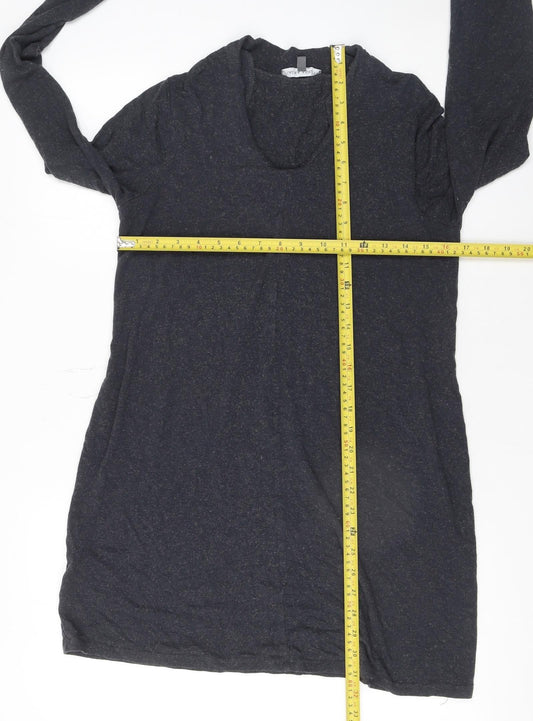 Laura Ashley Women’s Black Long Sleeve Knit Shift Dress UK 12