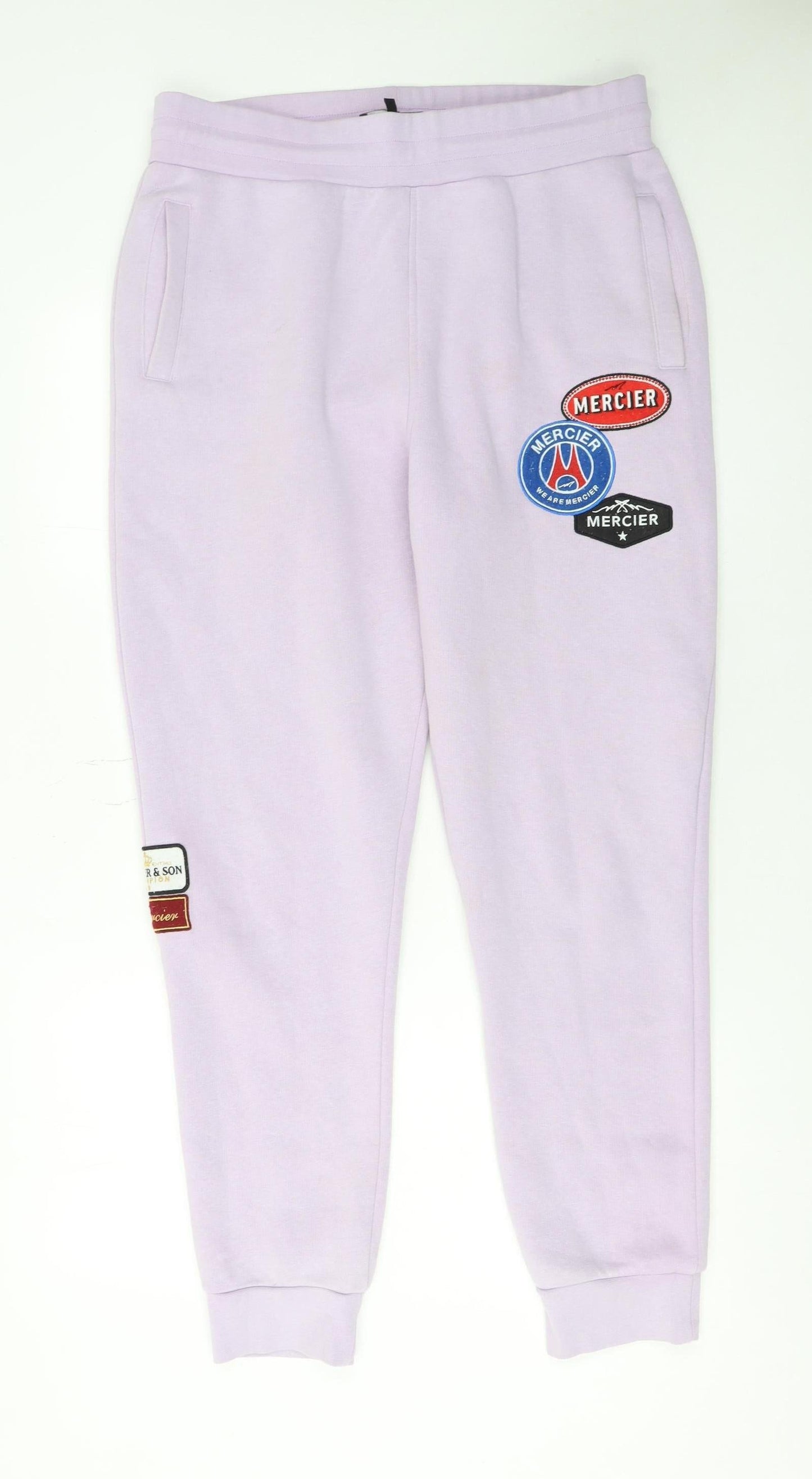 Mens UK Size L Mercier Regular Fit Jogger Purple Trousers