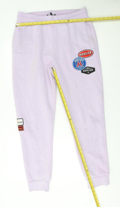 Mens UK Size L Mercier Regular Fit Jogger Purple Trousers