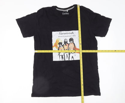 Spreadshirt Men’s Black Graphic Art Music Cotton T-Shirt L