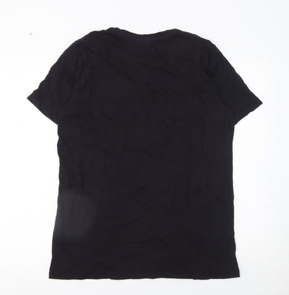 Spreadshirt Men’s Black Graphic Art Music Cotton T-Shirt L