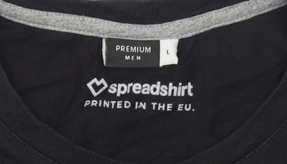 Spreadshirt Men’s Black Graphic Art Music Cotton T-Shirt L