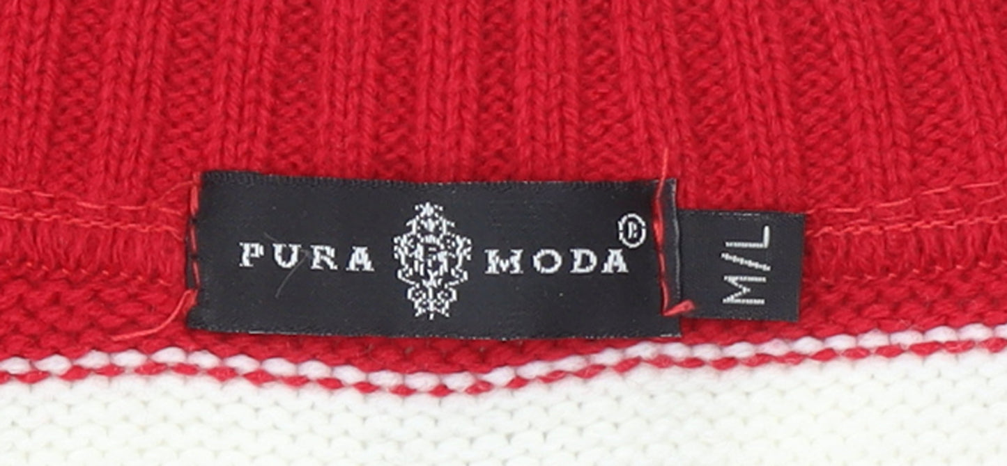 Womens UK Size M Pura Moda Multicoloured Pullover Jumper