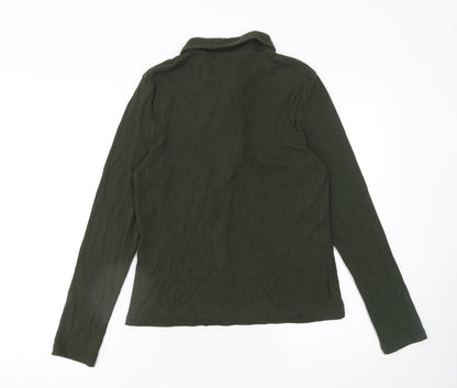 Next Women’s Green Collared Long Sleeve Zip Top Size 16
