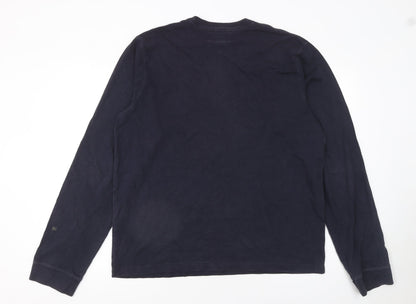 Abercrombie & Fitch Men’s Blue Long Sleeve Muscle Fit Cotton T-Shirt XL