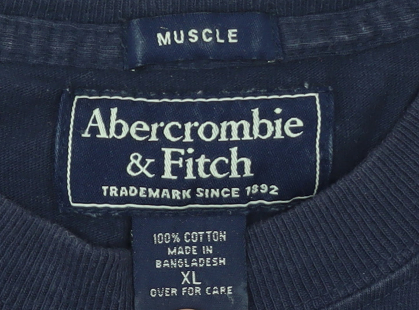Abercrombie & Fitch Men’s Blue Long Sleeve Muscle Fit Cotton T-Shirt XL