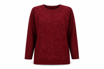 Womens UK Size L Country Casuals Red Pullover Jumper