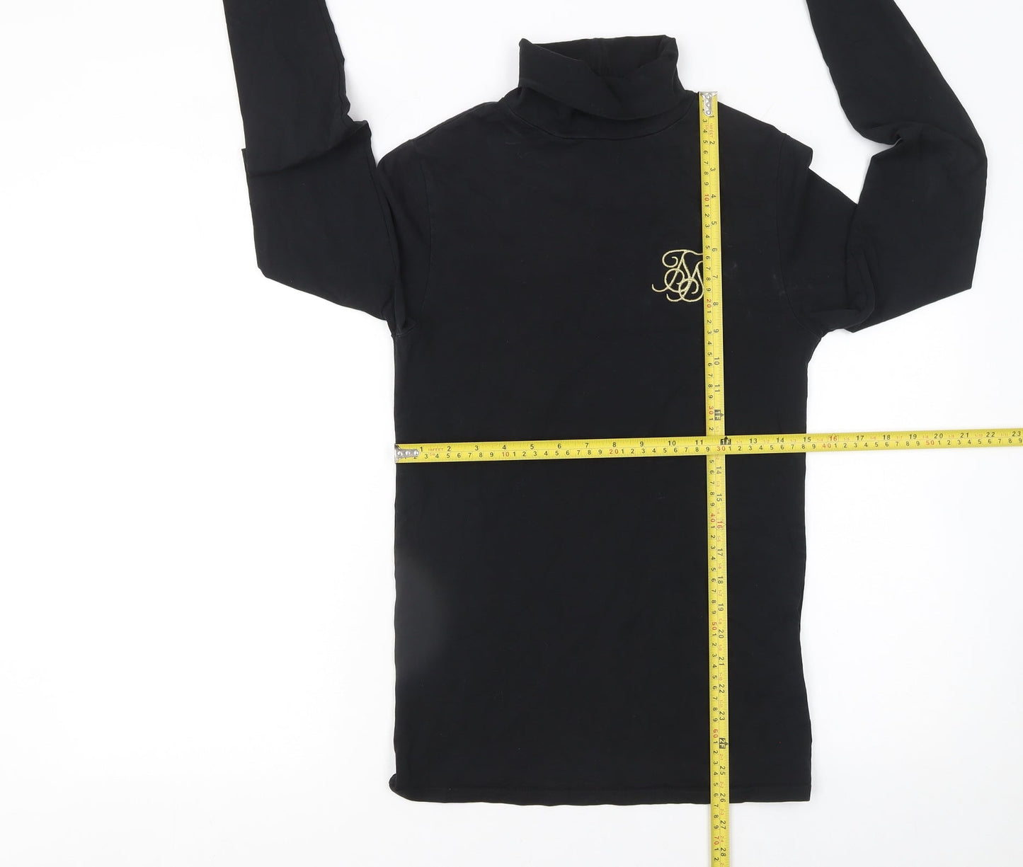 Mens UK Size XS SikSilk Black  T-Shirt