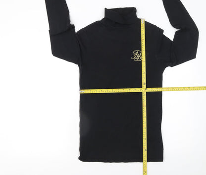 Mens UK Size XS SikSilk Black  T-Shirt