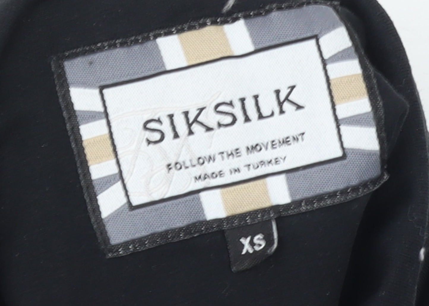 Mens UK Size XS SikSilk Black  T-Shirt