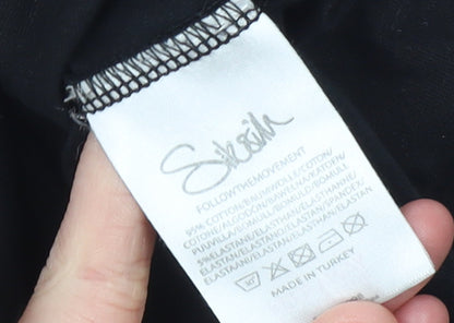 Mens UK Size XS SikSilk Black  T-Shirt