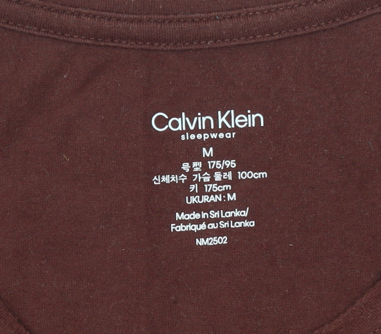 Calvin Klein Men's Brown Long Sleeve Pyjama Top M