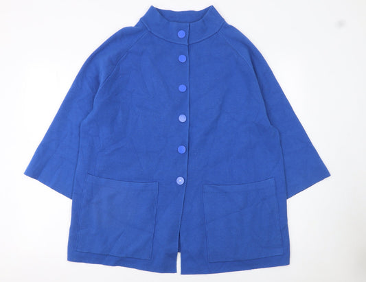 Womens UK Size 16 Alice Collins Blue Cape Jumper