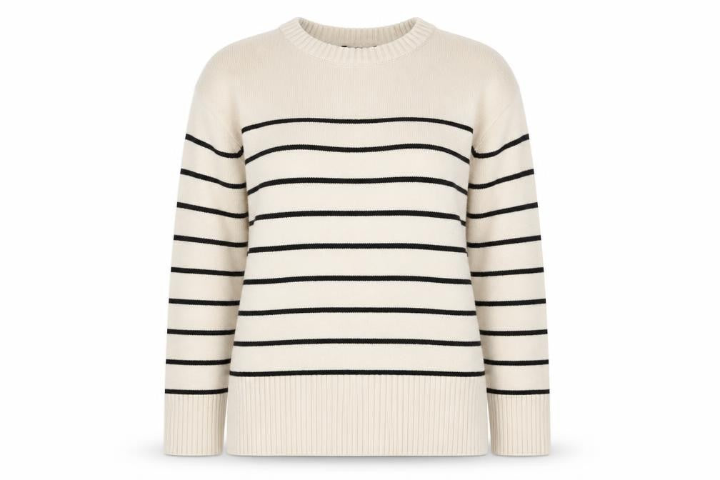 Womens UK Size L Blue Vanilla Beige Pullover Jumper
