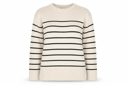 Womens UK Size L Blue Vanilla Beige Pullover Jumper