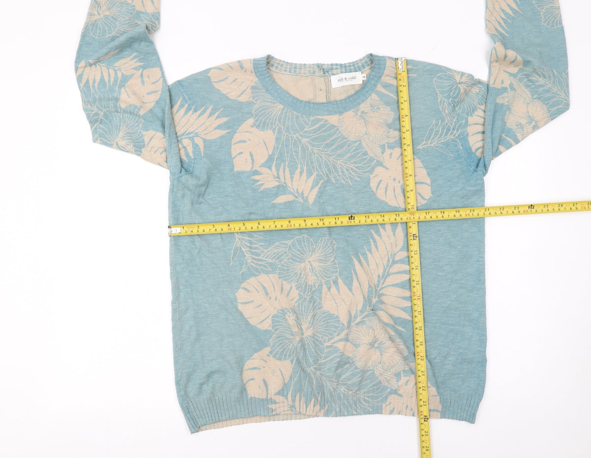 Womens UK Size M indi & cold Blue Pullover Jumper