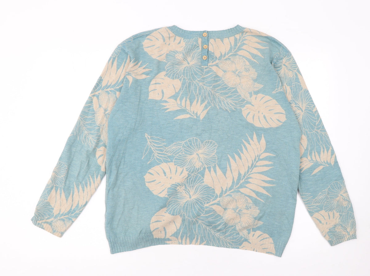 Womens UK Size M indi & cold Blue Pullover Jumper