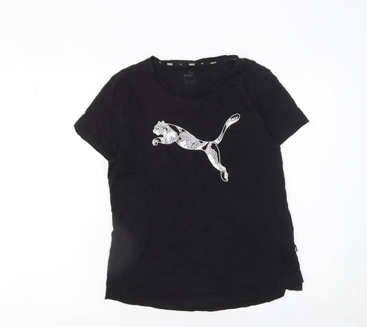 Womens UK Size L PUMA Black Basic T-Shirt