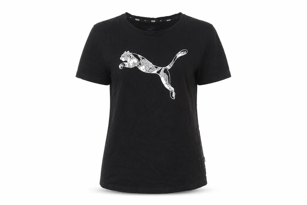Womens UK Size L PUMA Black Basic T-Shirt
