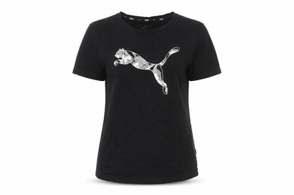 Womens UK Size L PUMA Black Basic T-Shirt