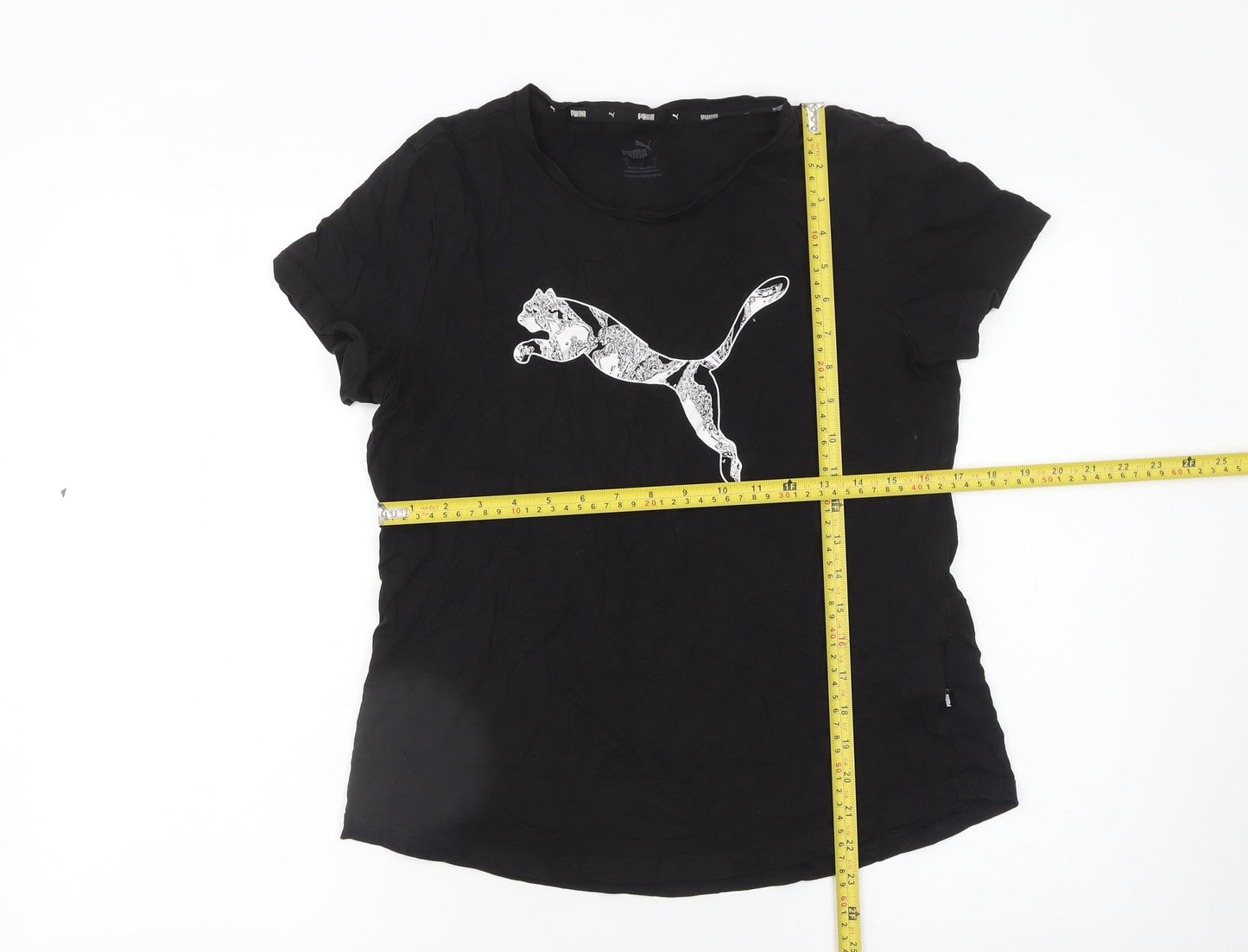 Womens UK Size L PUMA Black Basic T-Shirt