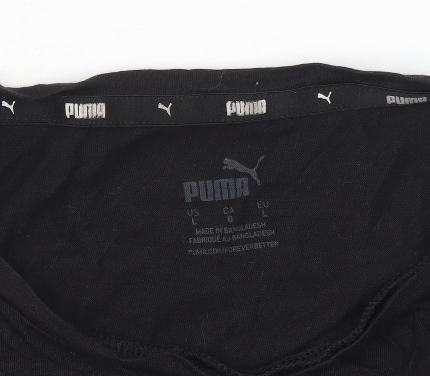 Womens UK Size L PUMA Black Basic T-Shirt