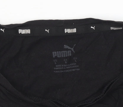 Womens UK Size L PUMA Black Basic T-Shirt