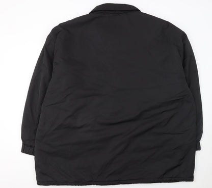 Collusion Men's Black 2XL Coach Jacket Polyester Lined Lightweight Outerwear