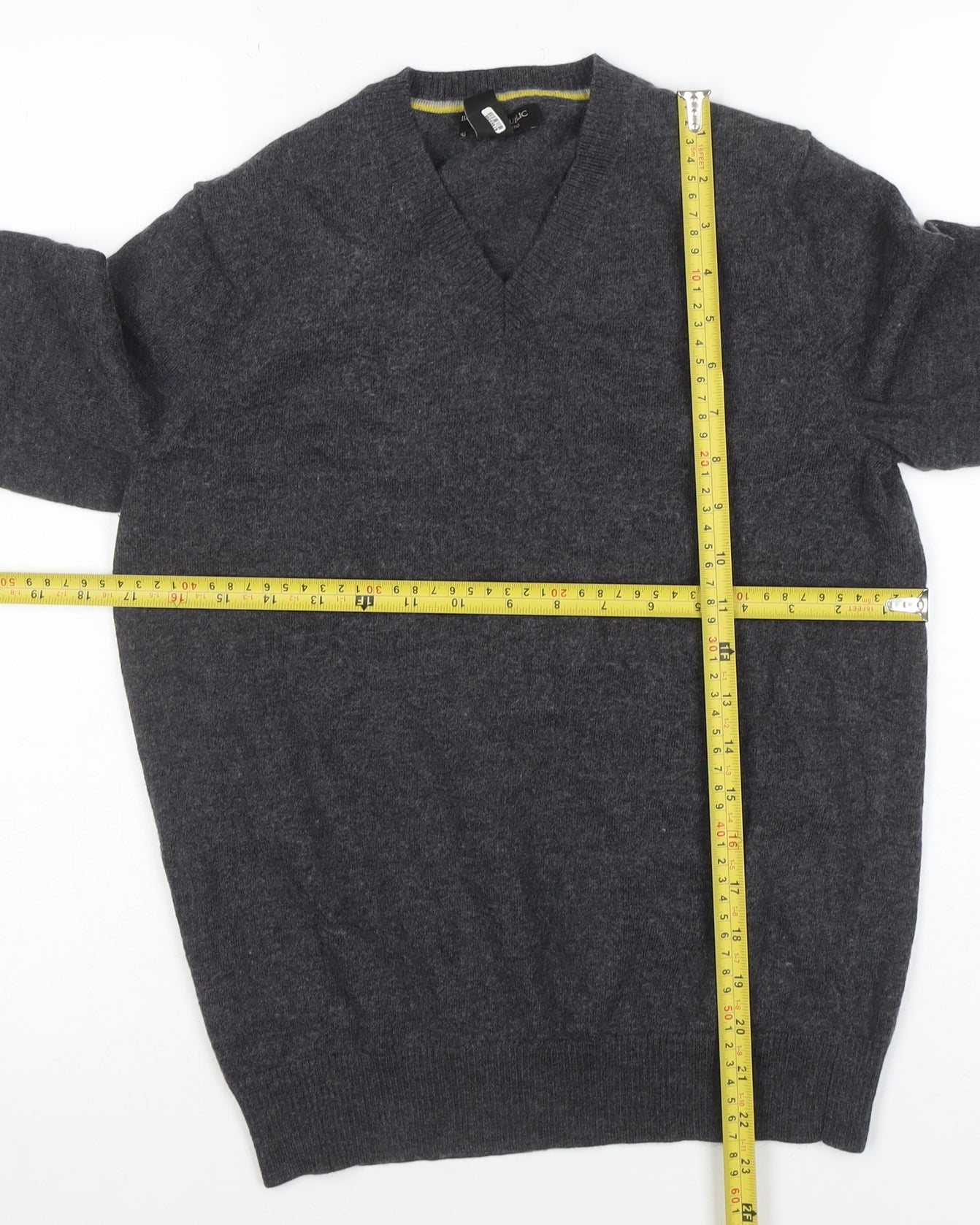 Mens UK Size M Banana Republic Grey Pullover Jumper