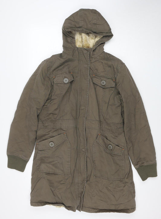 Womens UK Size 16 A|wear Brown Parka Coat