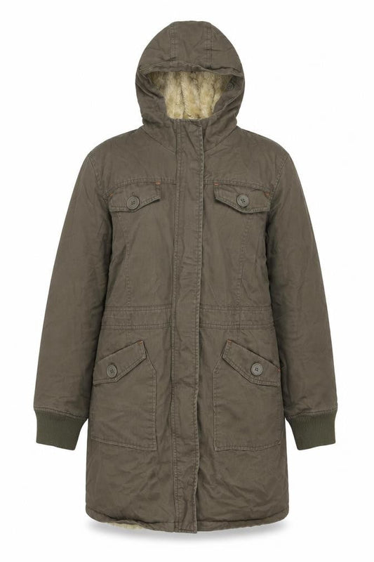 Womens UK Size 16 A|wear Brown Parka Coat