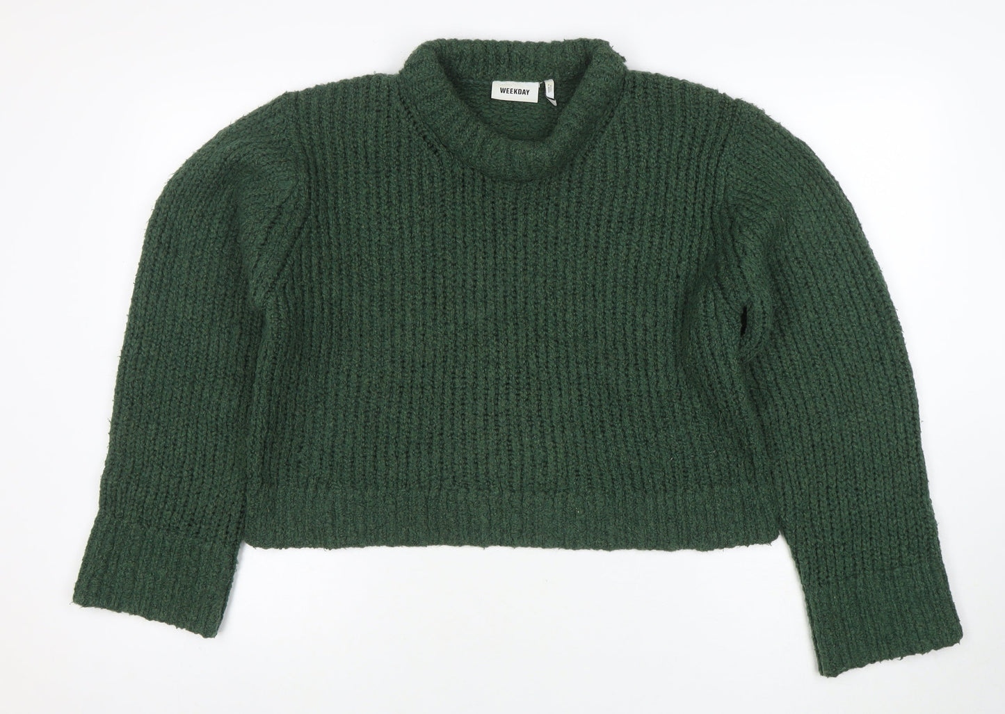 Womens UK Size M Weekday Green Pullover Jumper