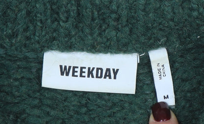 Womens UK Size M Weekday Green Pullover Jumper