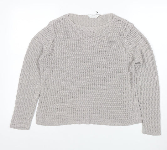 Womens UK Size 14 Marks and Spencer Grey Pullover Jumper