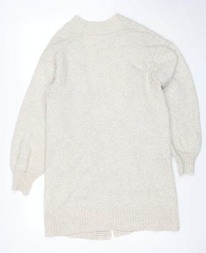 The Other World Women’s Beige Wool Blend Long Sleeve Cardigan S