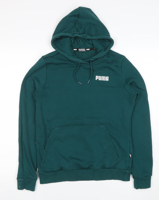 Womens UK Size M PUMA Green Pullover Hoodie