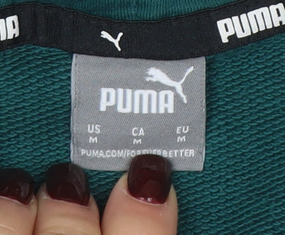 Womens UK Size M PUMA Green Pullover Hoodie