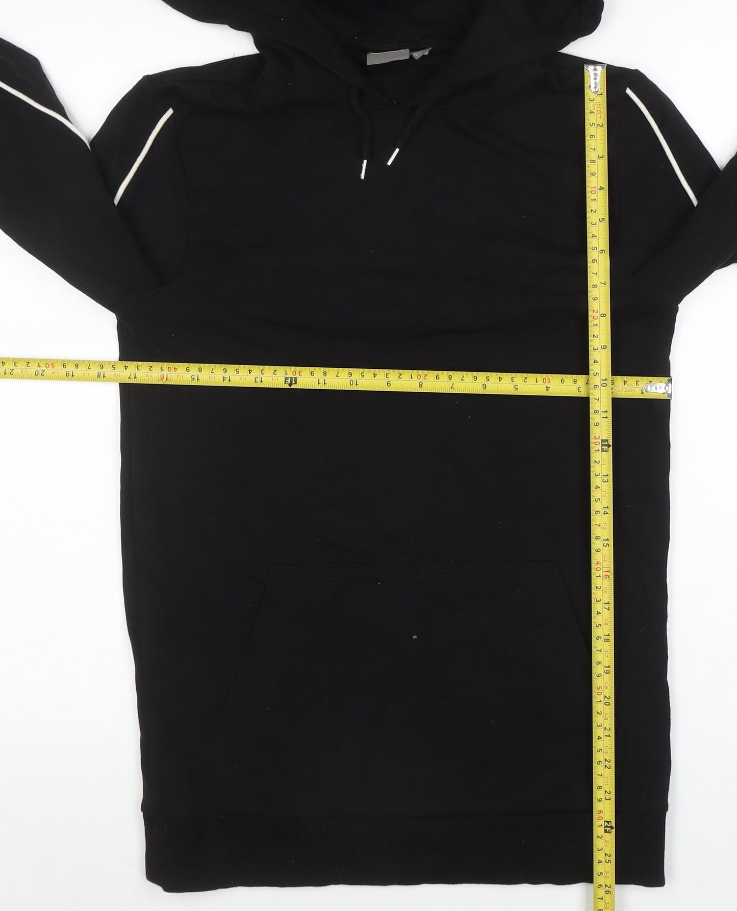 Mens UK Size S ASOS Black Pullover Hoodie