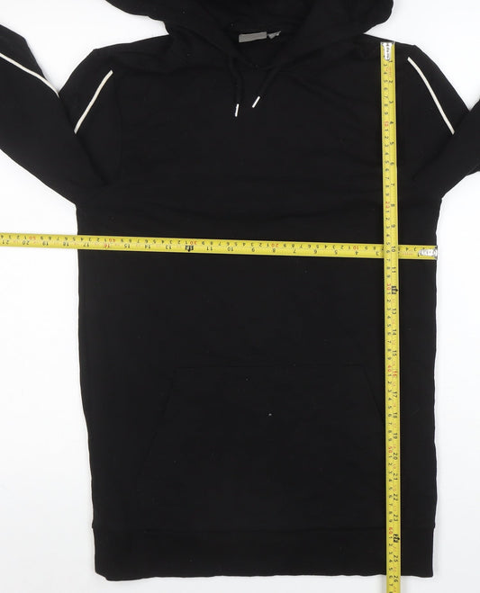 Mens UK Size S ASOS Black Pullover Hoodie