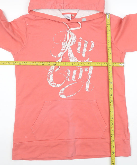 Womens UK Size M RIP CURL Pink Pullover Hoodie