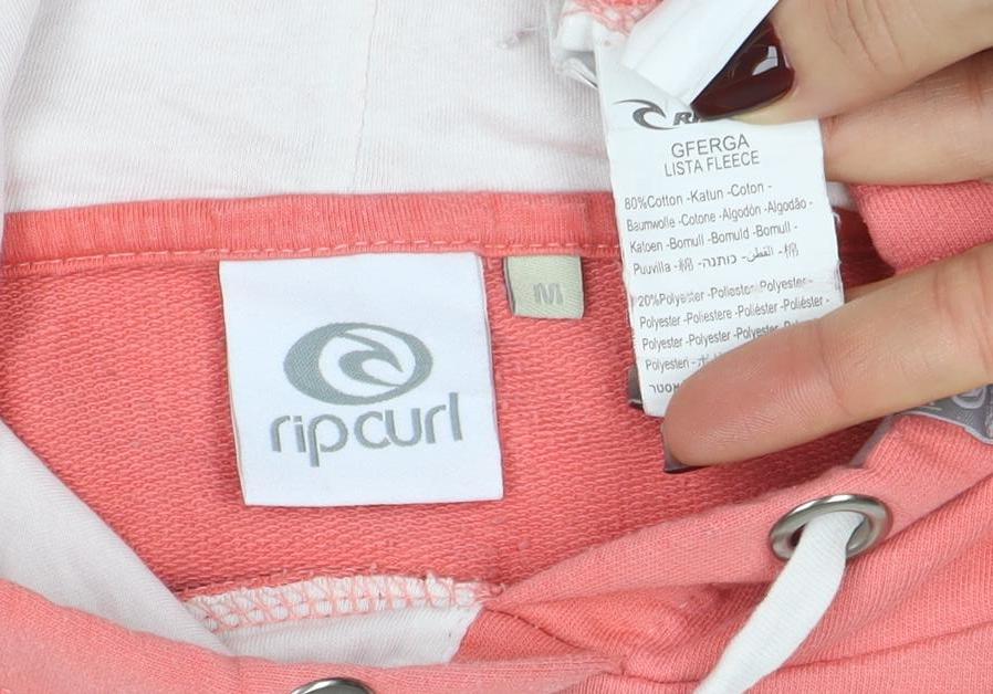 Womens UK Size M RIP CURL Pink Pullover Hoodie