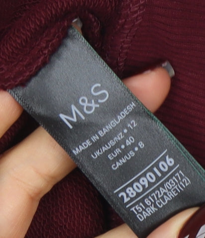 Womens UK Size 12 Marks and Spencer Red Pullover Sweatshirt