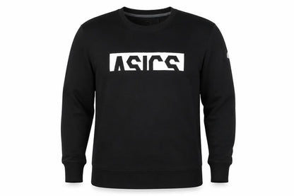 Asics Men's Black 2XL Crew Neck Graphic Logo Sweatshirt