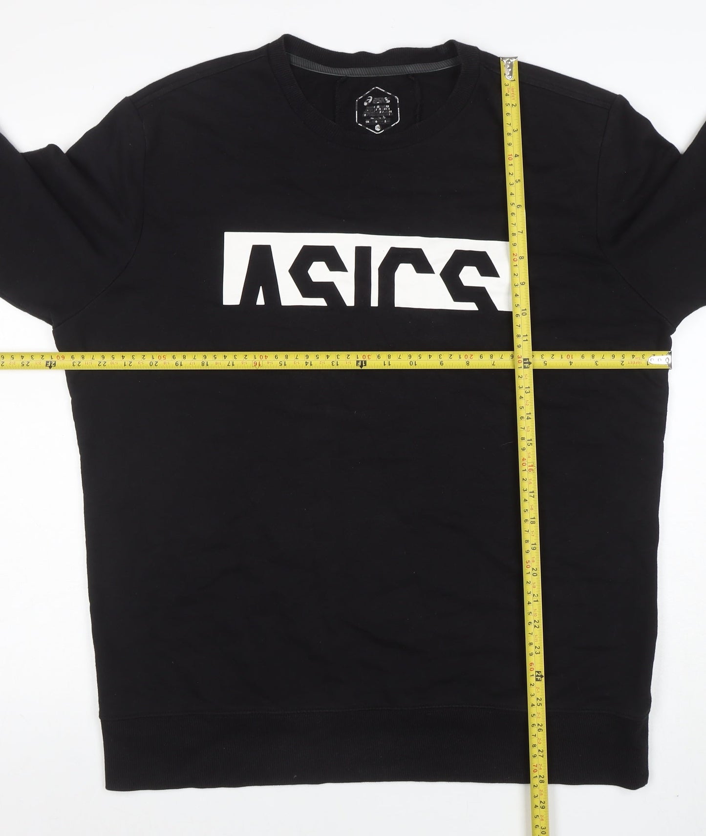 Mens UK Size 2XL ASICS Black Pullover Sweatshirt