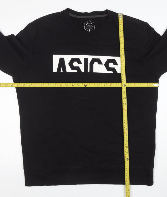 Mens UK Size 2XL ASICS Black Pullover Sweatshirt