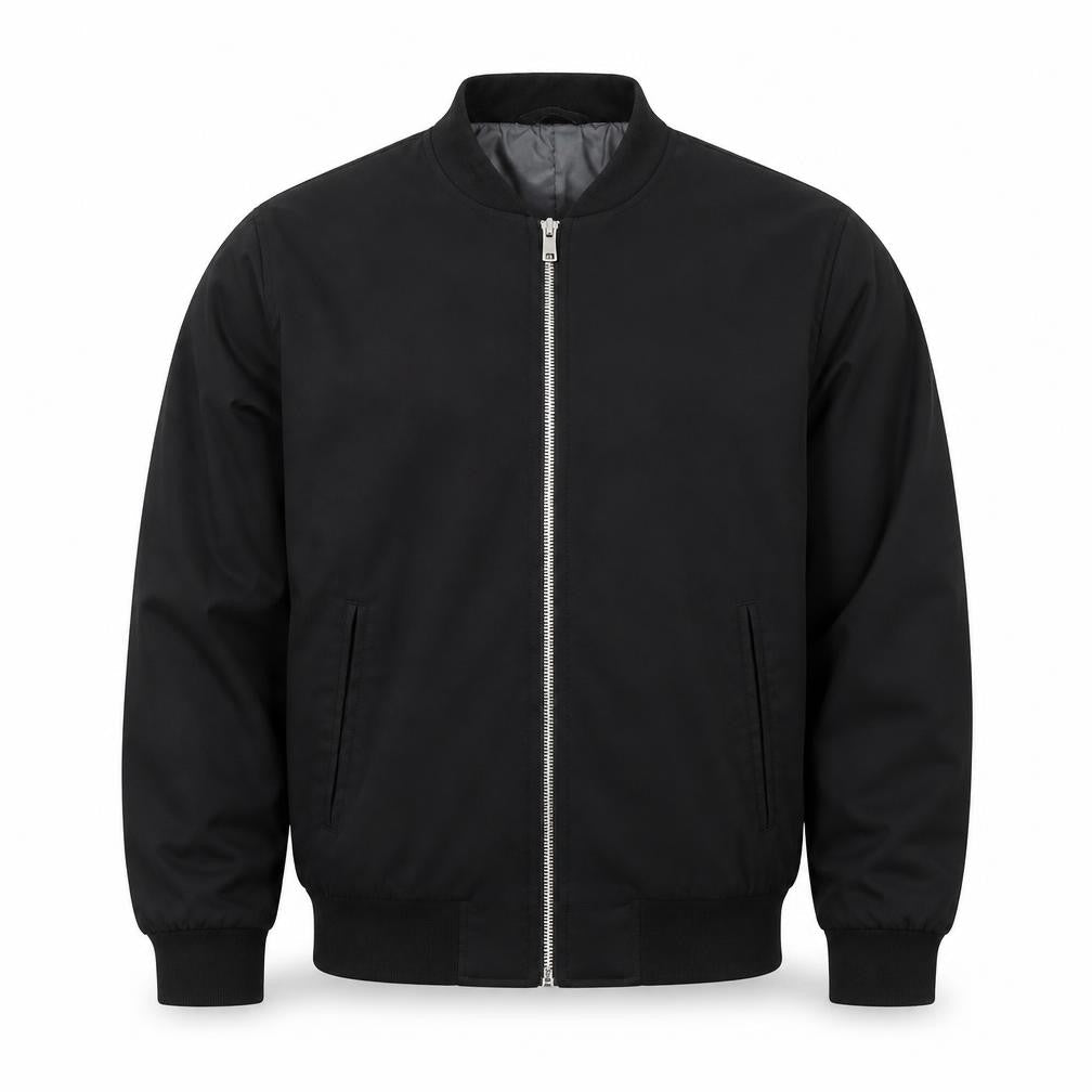 Mens UK Size M Zara Man Black Bomber Jacket