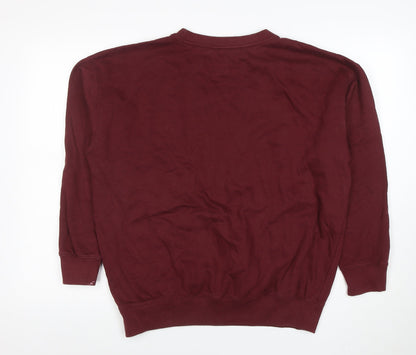 Womens UK Size M New Look Red Pullover Sweatshirt