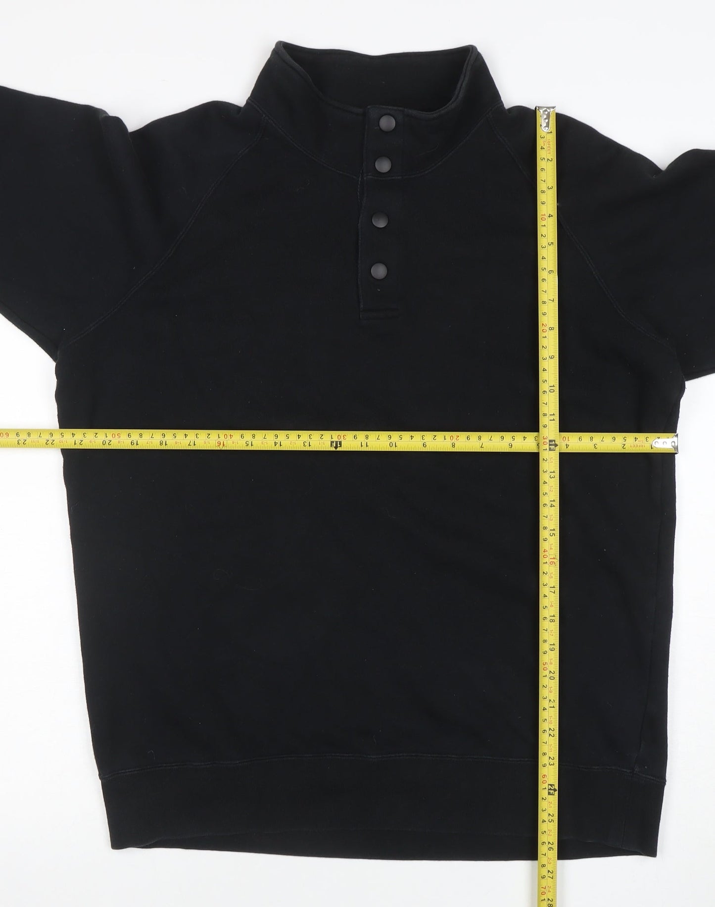 Mens UK Size M Nike Black Henley Sweatshirt