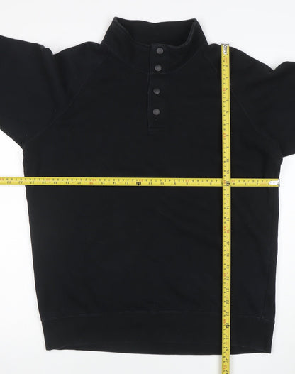 Mens UK Size M Nike Black Henley Sweatshirt